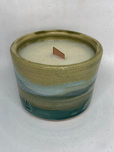 Handmade Ceramic Vessel with Soy Wax Candle