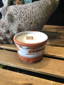 Handmade Ceramic Vessel with Soy Wax Candle