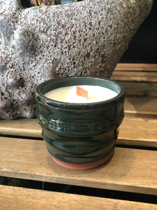 Handmade Ceramic Vessel with Soy Wax Candle