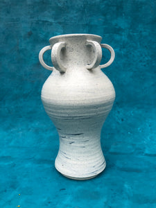 Large Wheel-thrown Vase with applied handles