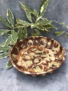 Large wheel-thrown shallow dish/platter