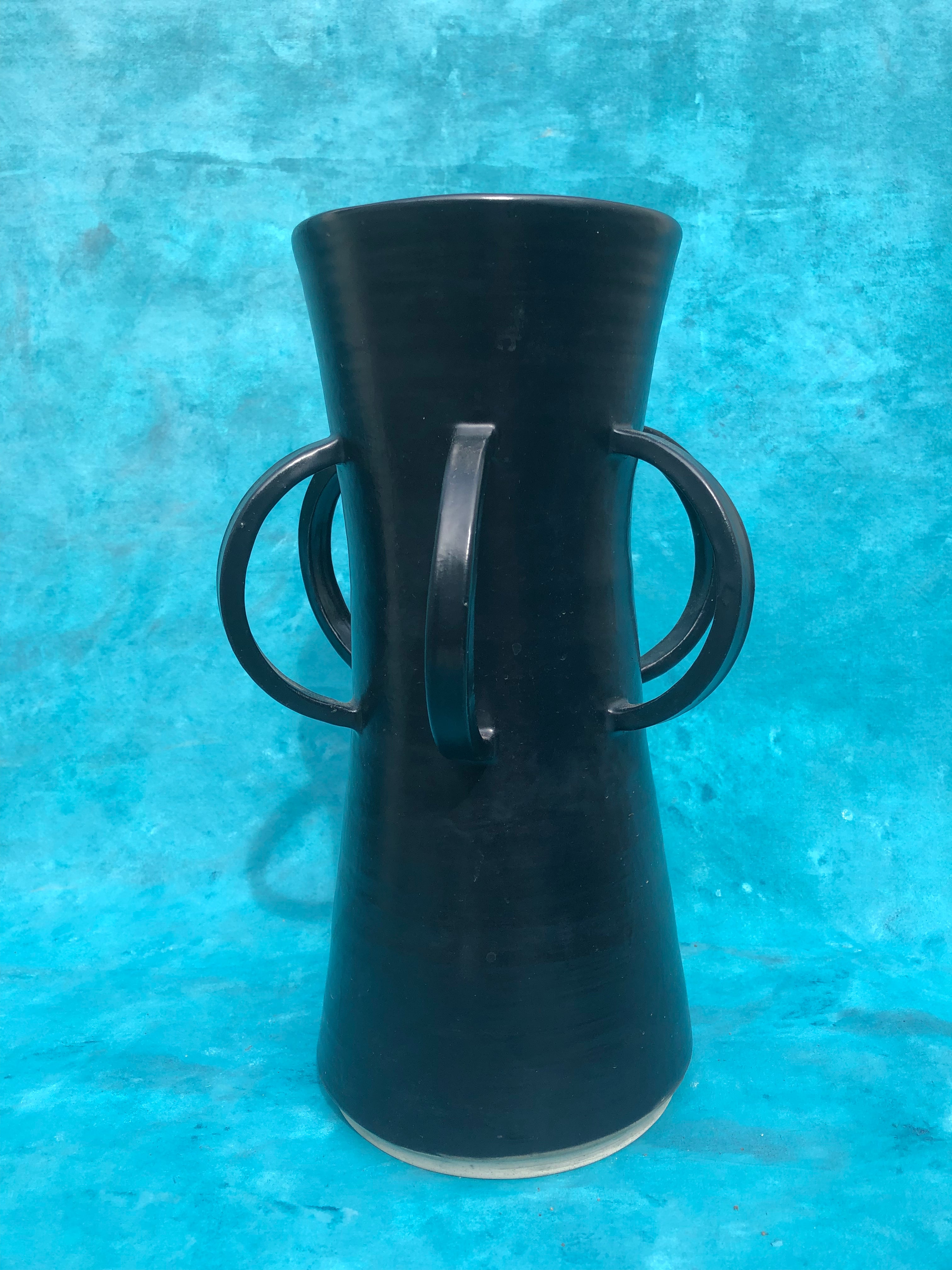 Wheel-thrown Ceramic Urn with applied handles