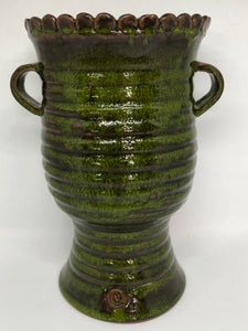 Wheel-Thrown Ceramic Urn with applied handles