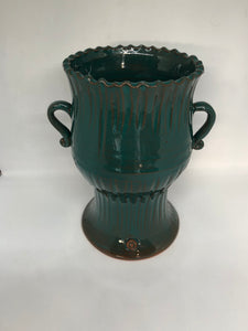 Wheel-Thrown Ceramic Urn with applied handles